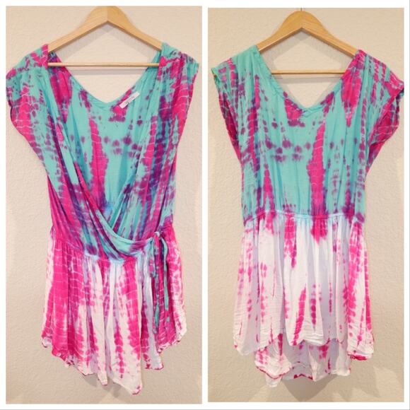 OndadeMar boho tie dye swimsuit wrap cover up - Picture 4 of 8